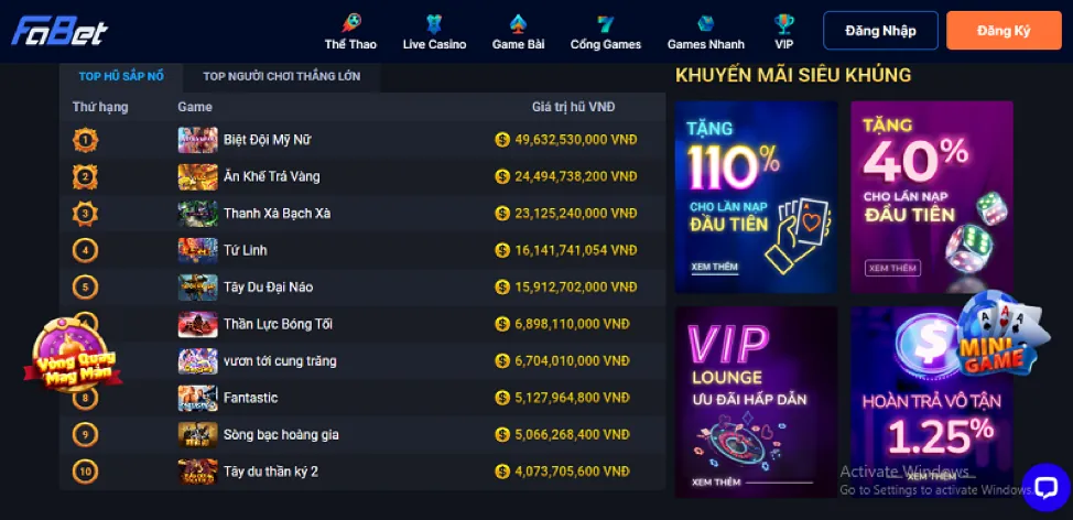 Các chủ đề game nổ hũ đa dạng tại vvvwin88